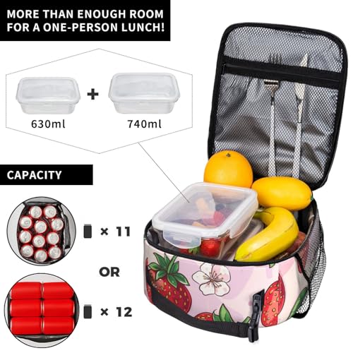 Cow Insulated Lunch Box for Women Men Cow Lunch Bag for Travel