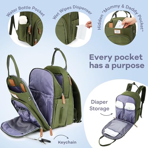 Baby Diaper Bag Backpack with Changing Pad