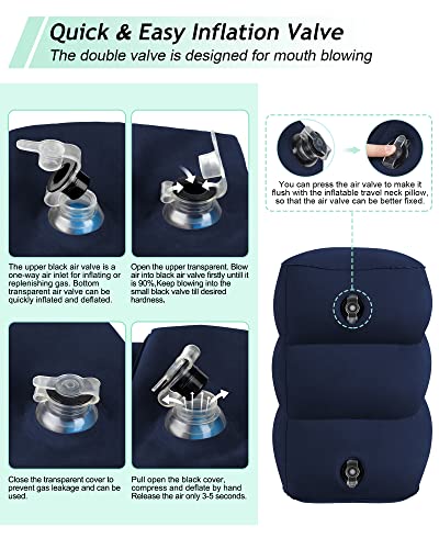 Inflatable Travel Foot Rest Pillow