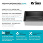 Gunmetal 32 in 16 Gauge Undermount Kitchen Sink KWU110