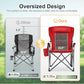 Oversized High Back Camping Chairs Heavy Duty Lawn Chair 500LBS (2 Count)