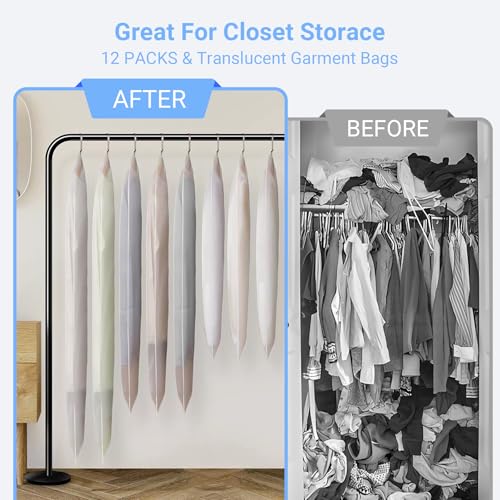 Suit Bags for Closet Storage Garment Bag (12 Count)