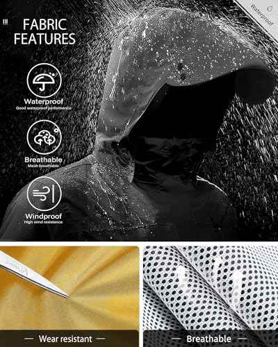 Rain Suit Waterproof Breathable Lightweight 2 (2 Count)