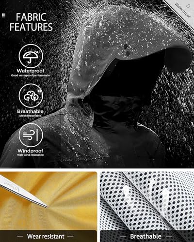 Rain Suit Waterproof Breathable Lightweight 2 (2 Count)