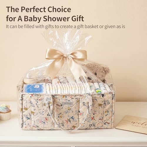 Colorful Cute Cartoon Animal Prints Baby Diaper Caddy Organizer