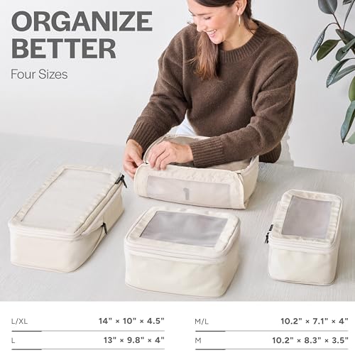 Compression Packing Cubes for Travel (4 Count)
