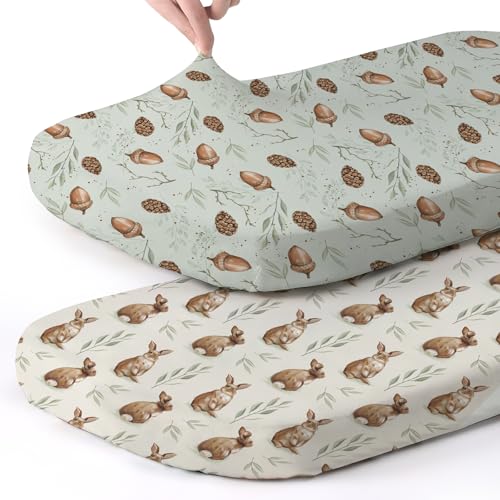 Stretch Fitted Bassinet Sheet Set BROLEX 2 Pack Cradle Sheets for Bassinet Pad