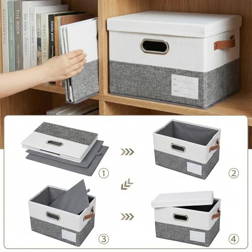 Storage Bins with Lids [3 (3 Count)