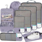 4 Set/6 Set/8 Set Compression Packing Cubes Travel Accessories Expandable Packing Organizers(HalfMesh,8-Dusty Purple)