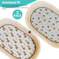 Stretch Fitted Bassinet Sheet Set BROLEX 2 Pack Cradle Sheets for Bassinet Pad