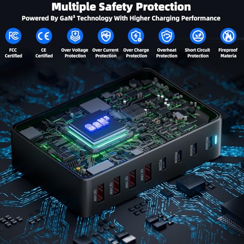 320W Fast Charging 8 Port USB C Charger Block
