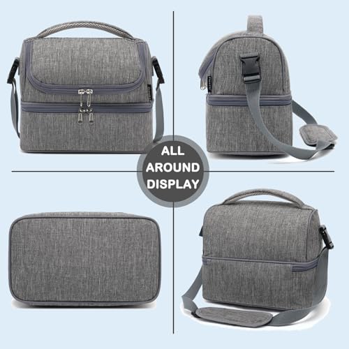 Double Decker Cooler Insulated Lunch Bag Large Tote for Boys