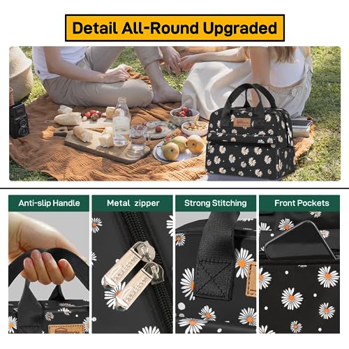 Insulated Lunch Bag for Women Men Lunch Box Cooler Lunch Tote for Work Picnic