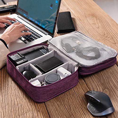 Electronic Bag Travel Cable Accessories Bag Waterproof Double Layer Electronics Organizer Portable Storage Case for Cable