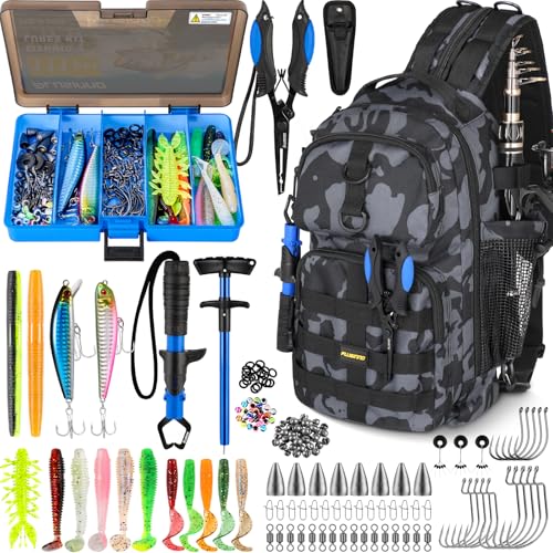 Fishing Backpack with Tackle Box & Fishing Gear Kit Tackle Bag