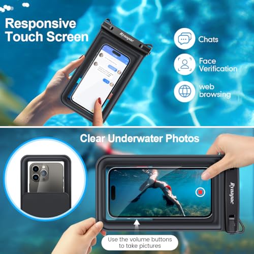 Double Space Floating Waterproof Phone Pouch [Up to 8.5''] (2 Count)