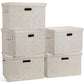 Storage Bins with Lids Fabric Closet Organizers Cubes Office Organization (5 Count)