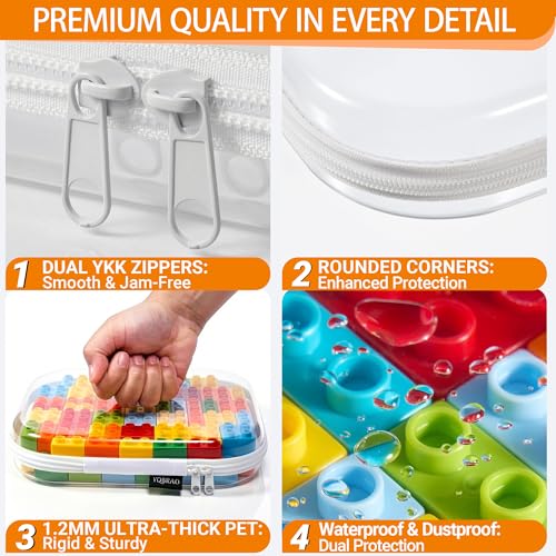 Clear Hard Shell Zipper Cases (3 Count)
