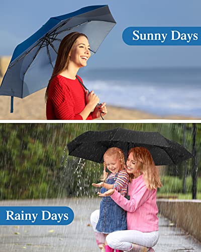 4 Pack Windproof Travel Umbrella Compact Automatic Folding Umbrellas for Rain Lightweight Portable Umbrella Gift for Men Women Backpack & Car Essentials (4 Count)