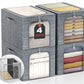 Clothes Storage Bins with Metal Frame for Closet (4 Count)