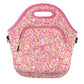 LunchTote Zippered Bag Insulated Neoprene Caddy (Floral Hearts / X-Large 6.5 Quart Lunch Tote)