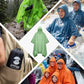 Hooded Rain Poncho Waterproof Raincoat Jacket for Men Women Adults