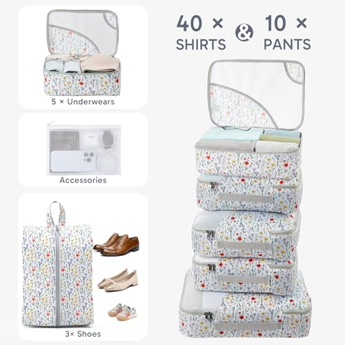10 Set Packing Cubes for Travel (10 Count)