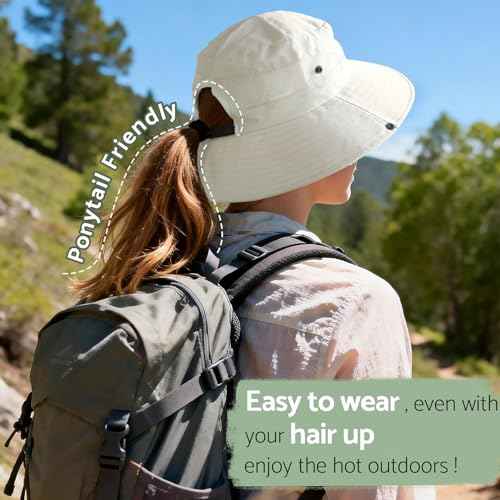 Ponytail Sun Hats for Women UPF 50+ Watermelon
