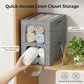 Baby Clothes Storage Bins with Metal Frame 27L 3 (3 Count)