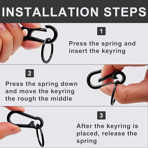 Carabiner Keychain Keyring Set for Men Women