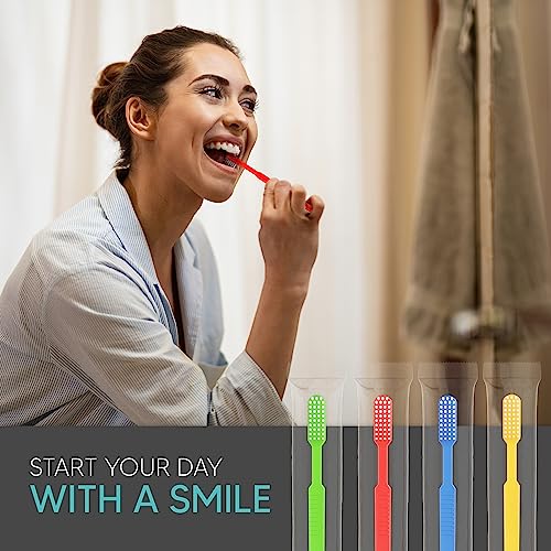 144 Pack Disposable Toothbrushes with Toothpaste (144 Count)