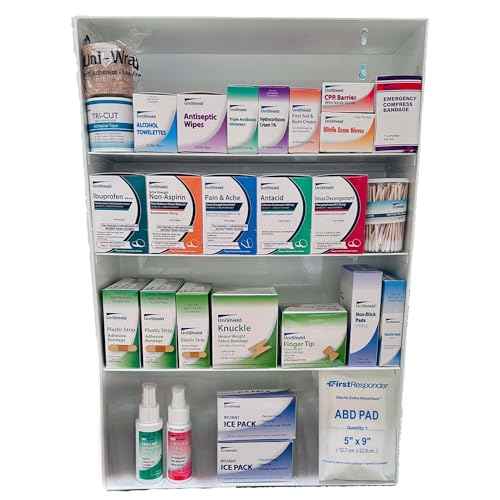 4 Shelf Restaurant Metal 1st Aid Cabinet Class B