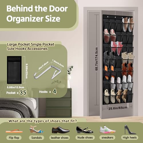 35 Pocket Over the Door Shoe Organizer (35 Count)
