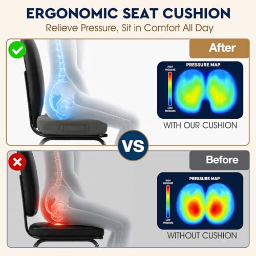 Seat Cushion Memory Foam Sitting Pillow for Office Chair