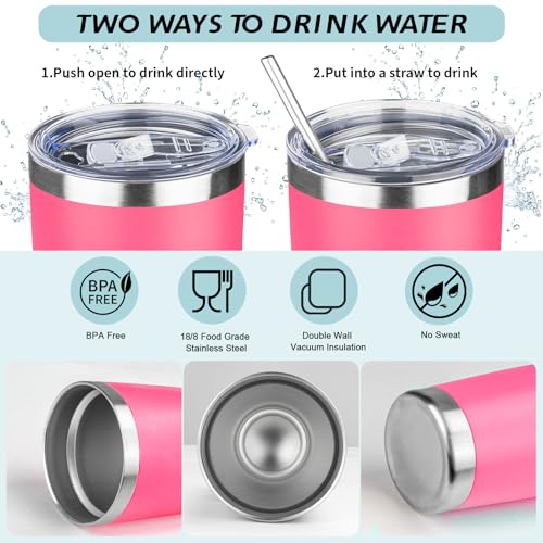 20oz Tumbler with Straw and Brush