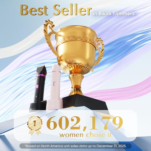 2-in-1 Bikini Trimmer for Women, Travel Razors, Beach Essentials