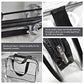2Pcs Crystal Clear PVC Travel Toiletry Bag Kit for Women Men (2 Count)