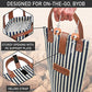 Single Bottle Wine Bag Carrier Insulated Wine Cooler Tote Stripe Navy