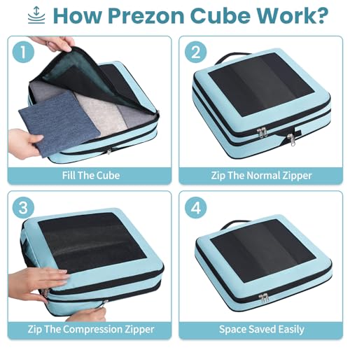 Compression Packing Cubes for Travel (8 Count)