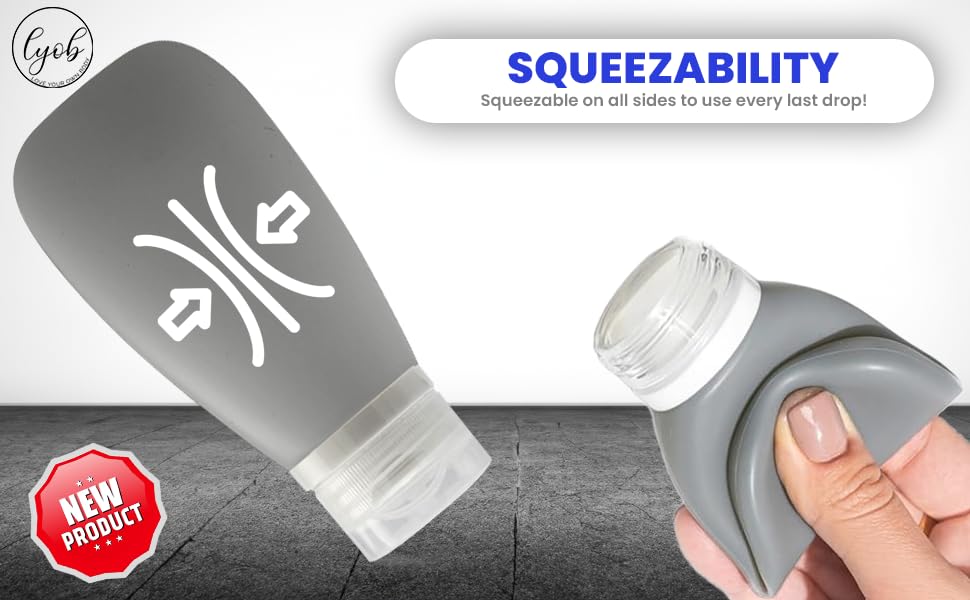 Travel Bottles for Toiletries (4 Count)