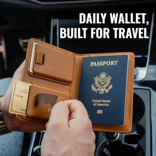 Passport Wallet with AirTag Holder