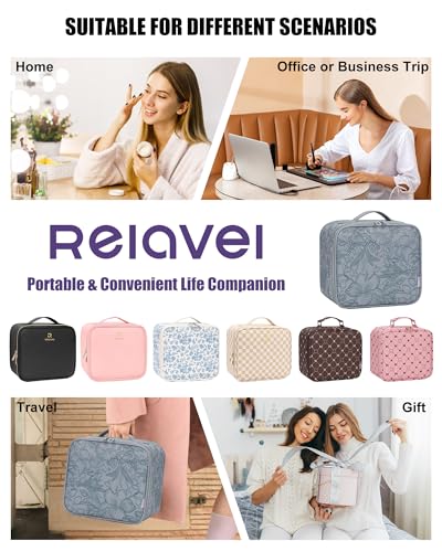 Travel Makeup Bag With LED Mirror for Women