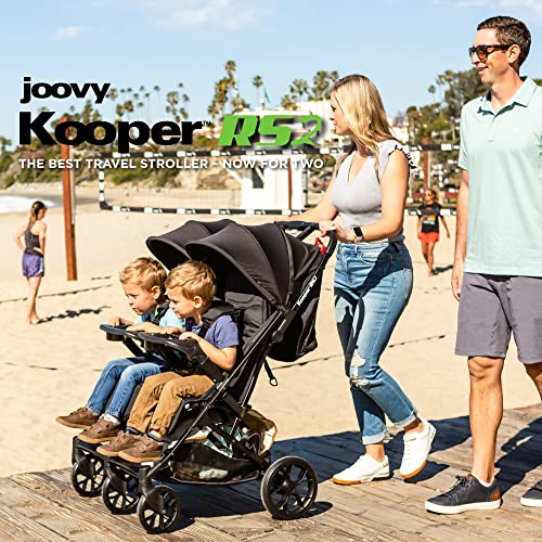 Kooper RS2 Lightweight Travel Double Stroller Featuring Dual Snack Trays