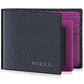 Mens Bifold Wallet with 2 ID Windows Carbon Fiber Leather