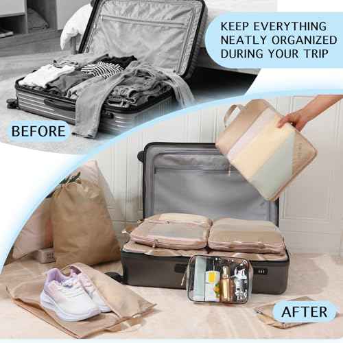 Compression Packing Cubes for Travel (10 Count)