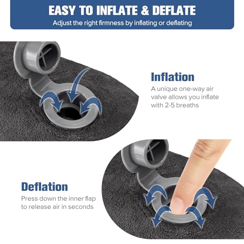 Inflatable Travel Pillow for Sleeping Airplane