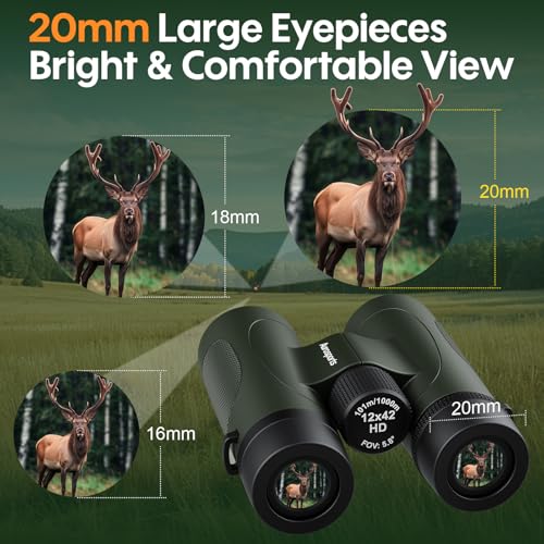 12x42 Binoculars for Adults High Powered
