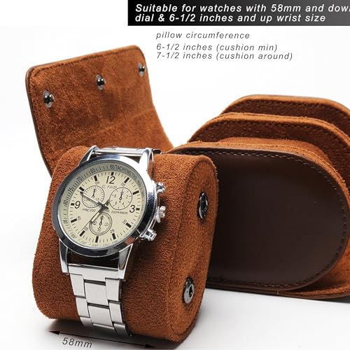 Longjet Watch Roll Travel Case for Men Portable Watches Organizer Box