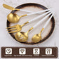Matte White Gold Serving Silverware Set
