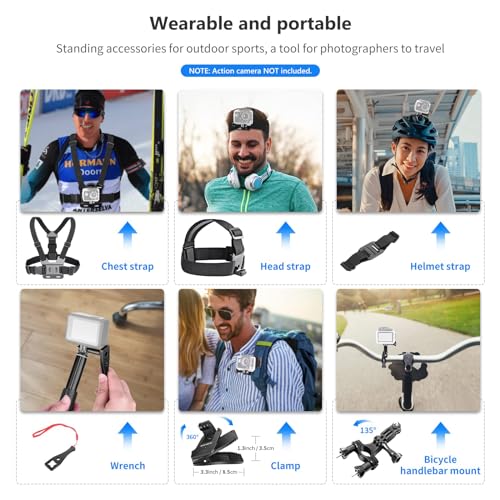 50 in 1 Action Camera Accessory Kit Compatible with GoPro DJI